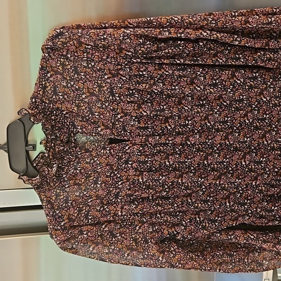 💕SANCTUARY💕 Mock Neck Georgette Maxi Dress ~ Micro-Floral Print 4 NWOT - Picture 4 of 8